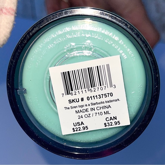 Starbucks Holiday Holographic Color Changing Tumbler Cold Cup Mint to Teal - Picture 5 of 5